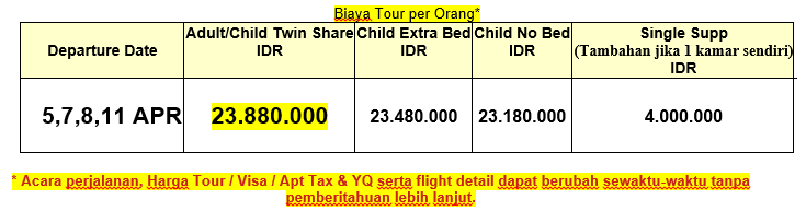 tabel harga china magical